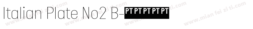Italian Plate No2 B字体转换